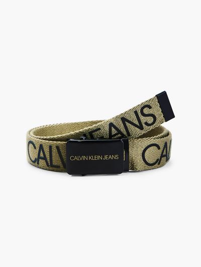 Calvin Klein Táskák & Kiegészítők HU348678 | Calvin Klein Canvas Logo Lány Öv Olivazöld / Khaki